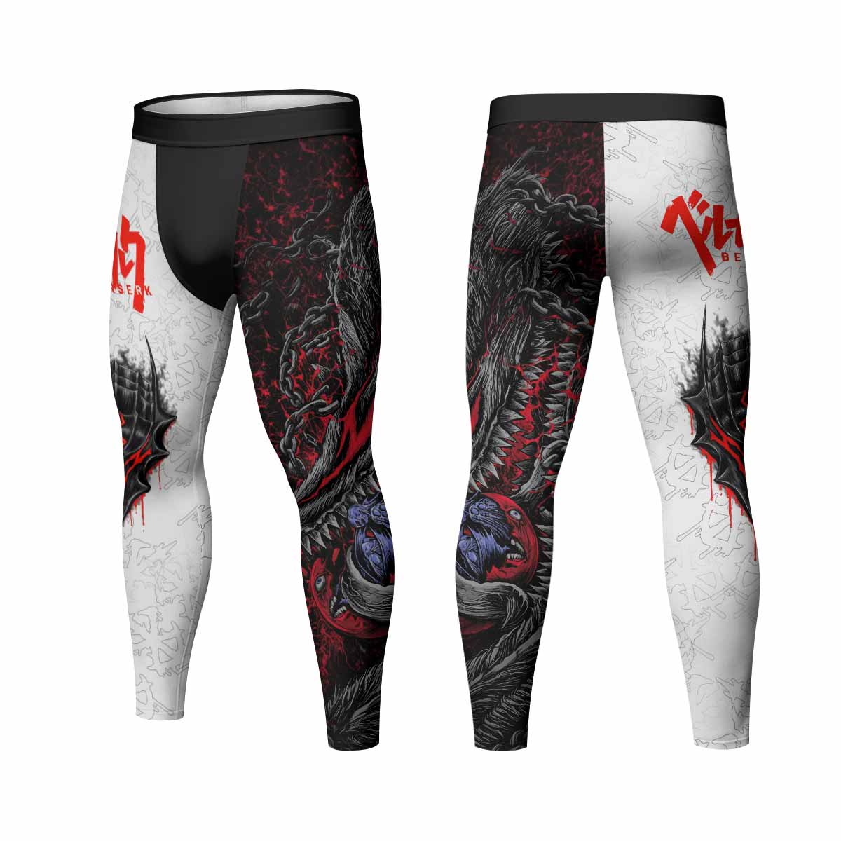 Berserk Berserker Armor Men's Leggings - front and back view