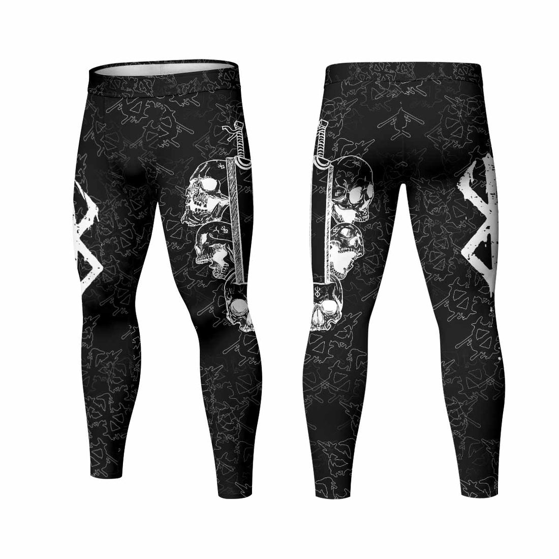 Berserk Dragon Slayer Skull Men's Leggings - lifestyle view