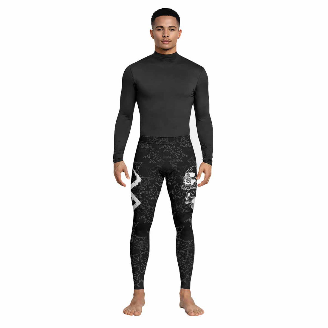 Berserk Dragon Slayer Skull Men's Leggings - lifestyle view