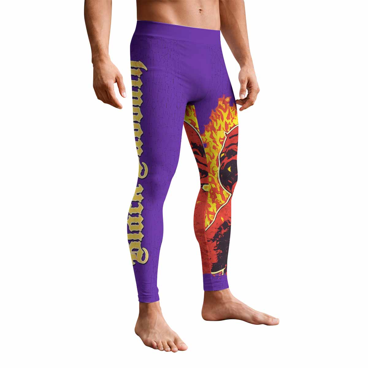 Born Again Black Sabbath Men's Leggings - front view mockup