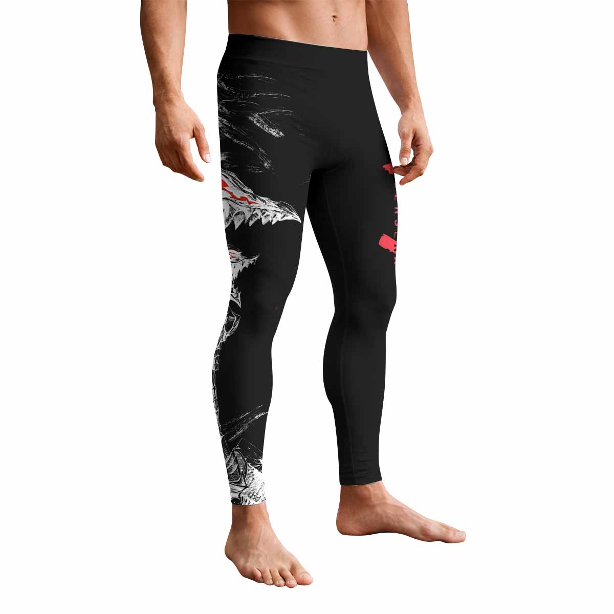 Berserk Guts Berserker Armor Men's Leggings - front view mockup