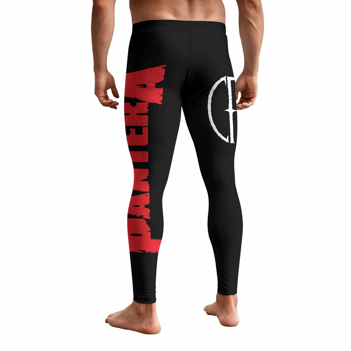 Pantera Cowboys From Hell Logo Men's Leggings - back view mockup