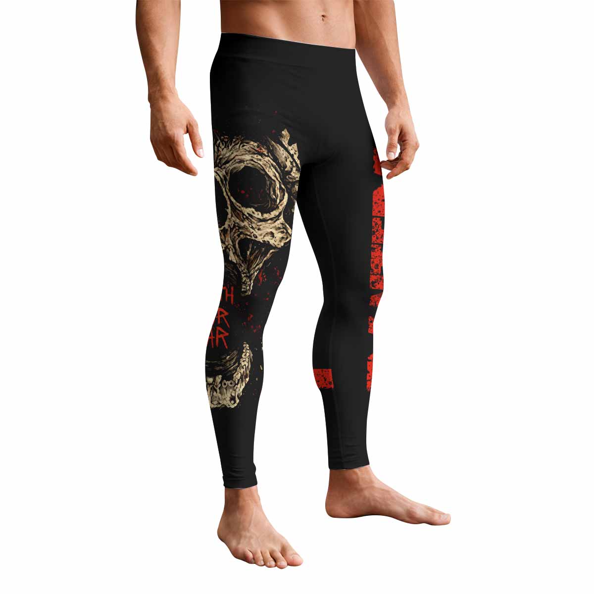 Pantera Mouth for War Men's Leggings - front view mockup