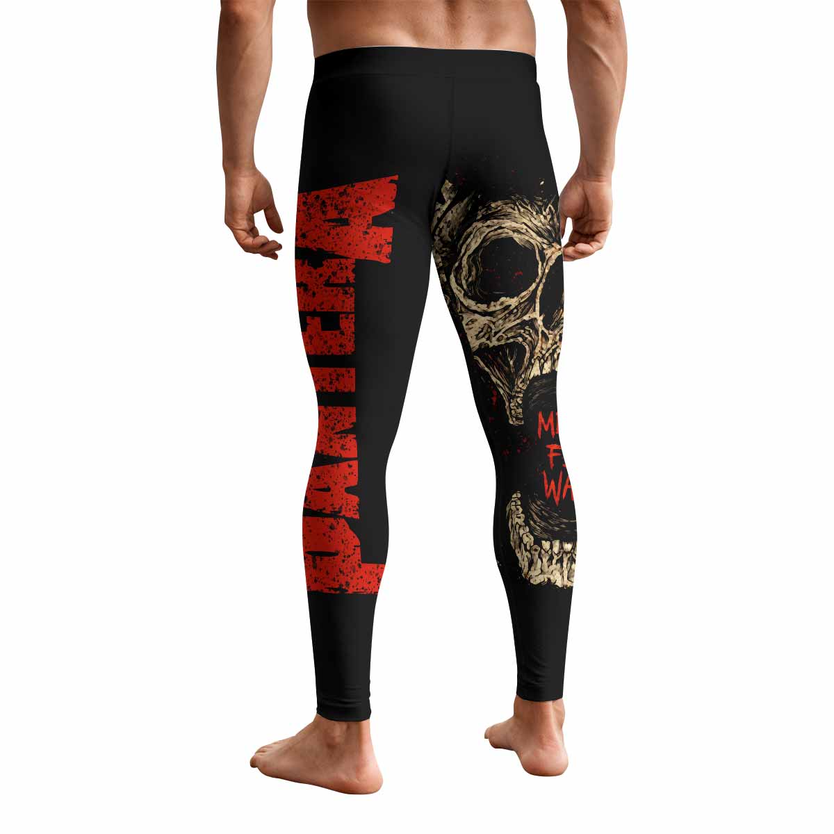 Pantera Mouth for War Men's Leggings - back view mockup
