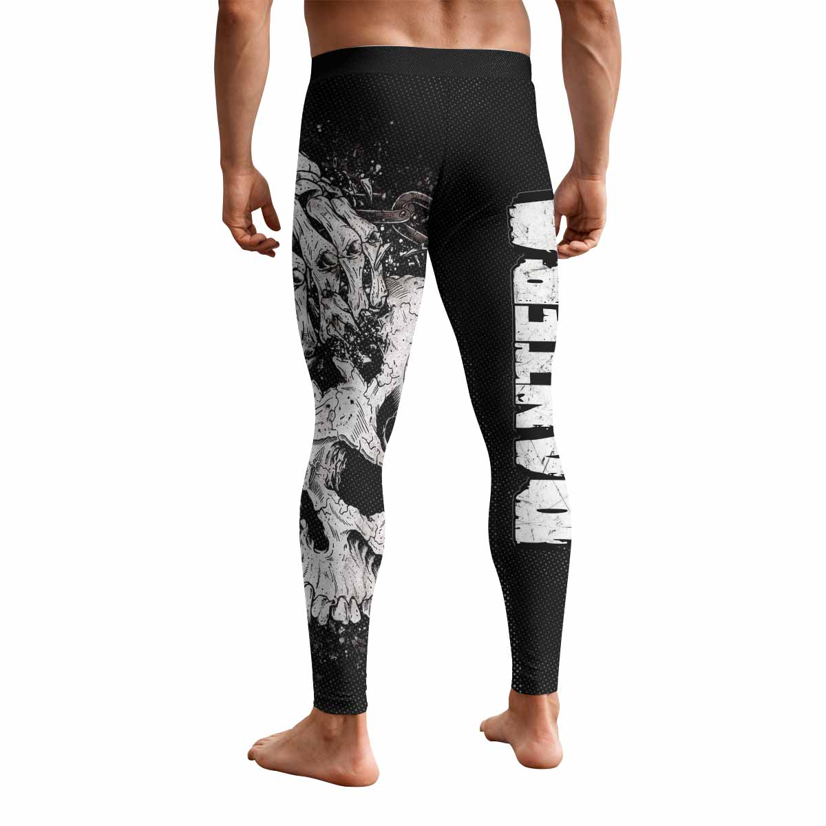 Pantera Walk Skull Men's Leggings - back view mockup