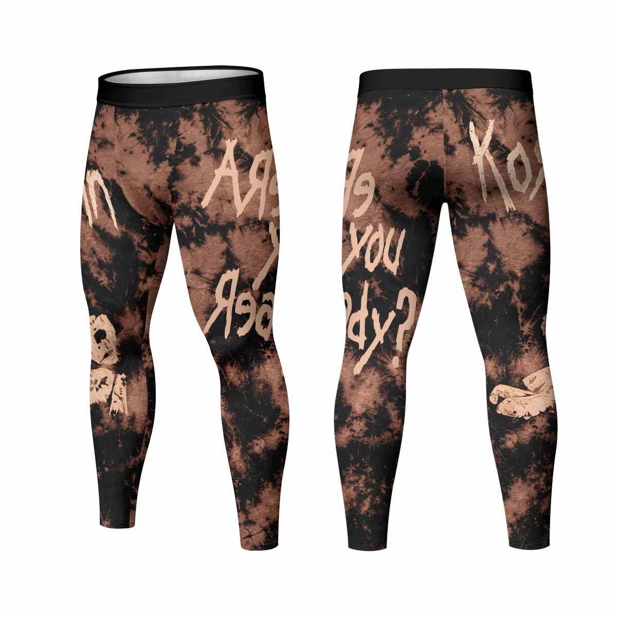 Korn Are You Ready Men's Leggings - front and back view