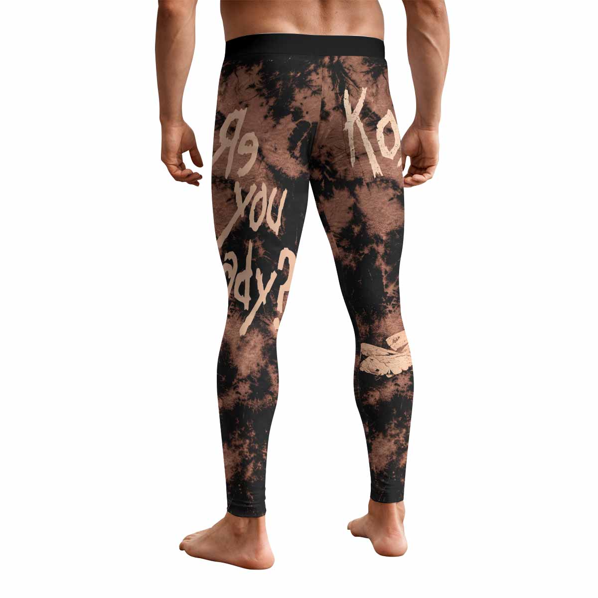 Korn Are You Ready Men's Leggings - back view mockup