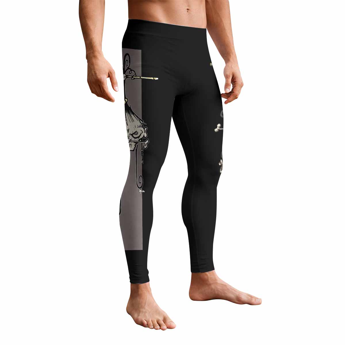 Korn Gothic Spine Men's Leggings - front view mockup