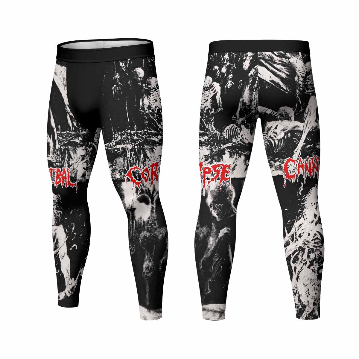 Cannibal Corpse Horror Men's Leggings - front and back view