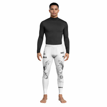 The Messenger Has Arrived White Men's Leggings - lifestyle view