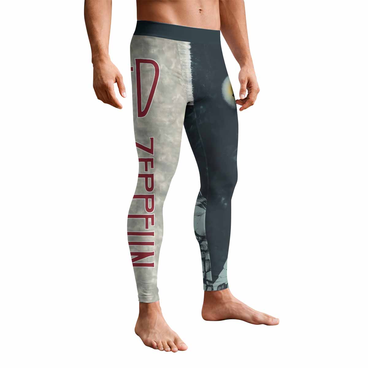 Led Zeppelin The Hermit Men's Leggings - front view mockup