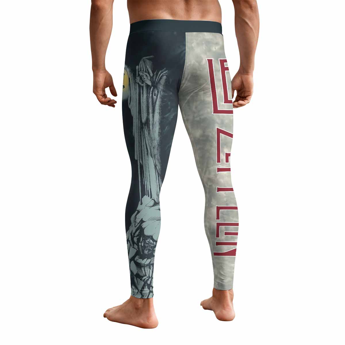 Led Zeppelin The Hermit Men's Leggings - back view mockup