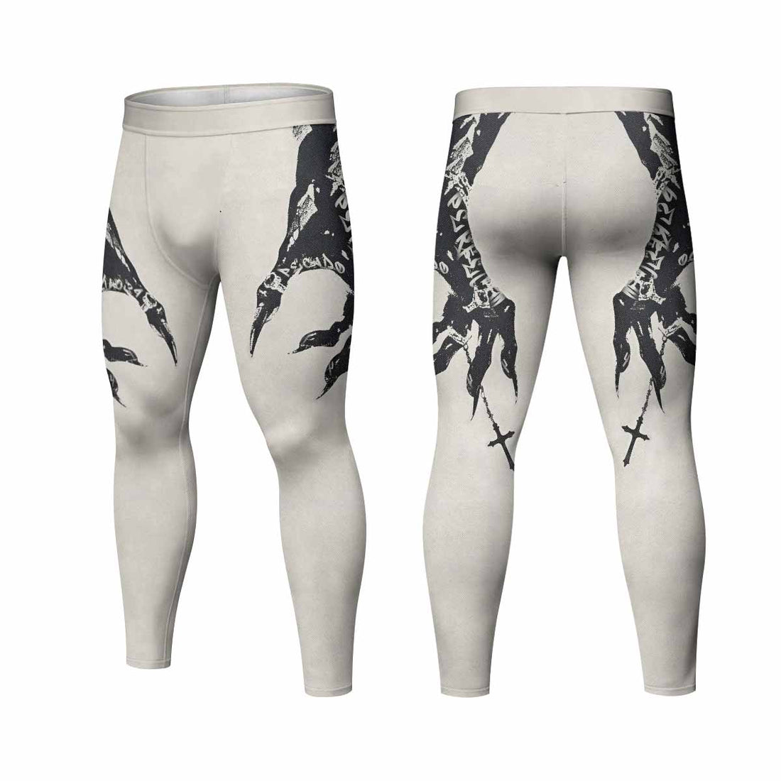Monster Claw with Cross Men's Leggings - lifestyle view