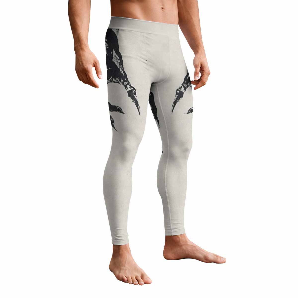 Monster Claw with Cross Men's Leggings - front view mockup