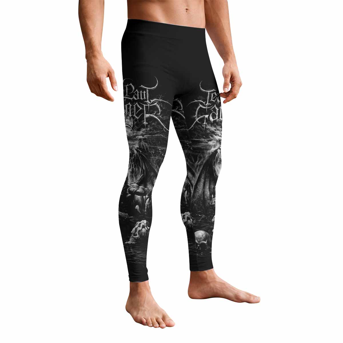 Jean Paul Gaultier Satan Men's Leggings - front view mockup