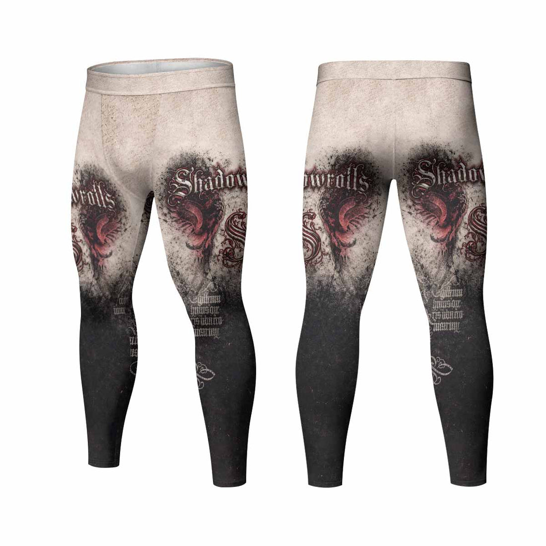 Grunge Smoke Gothic Men's Leggings - lifestyle view