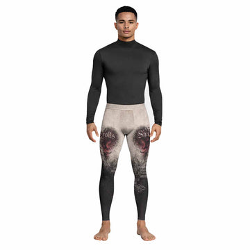 Grunge Smoke Gothic Men's Leggings - lifestyle view