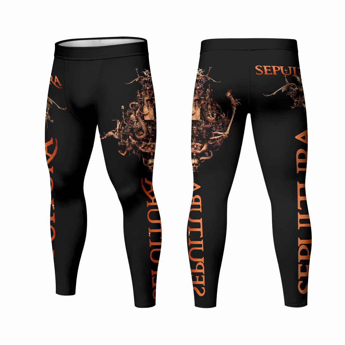 Sepultura A-Lex Men's Leggings - front and back view