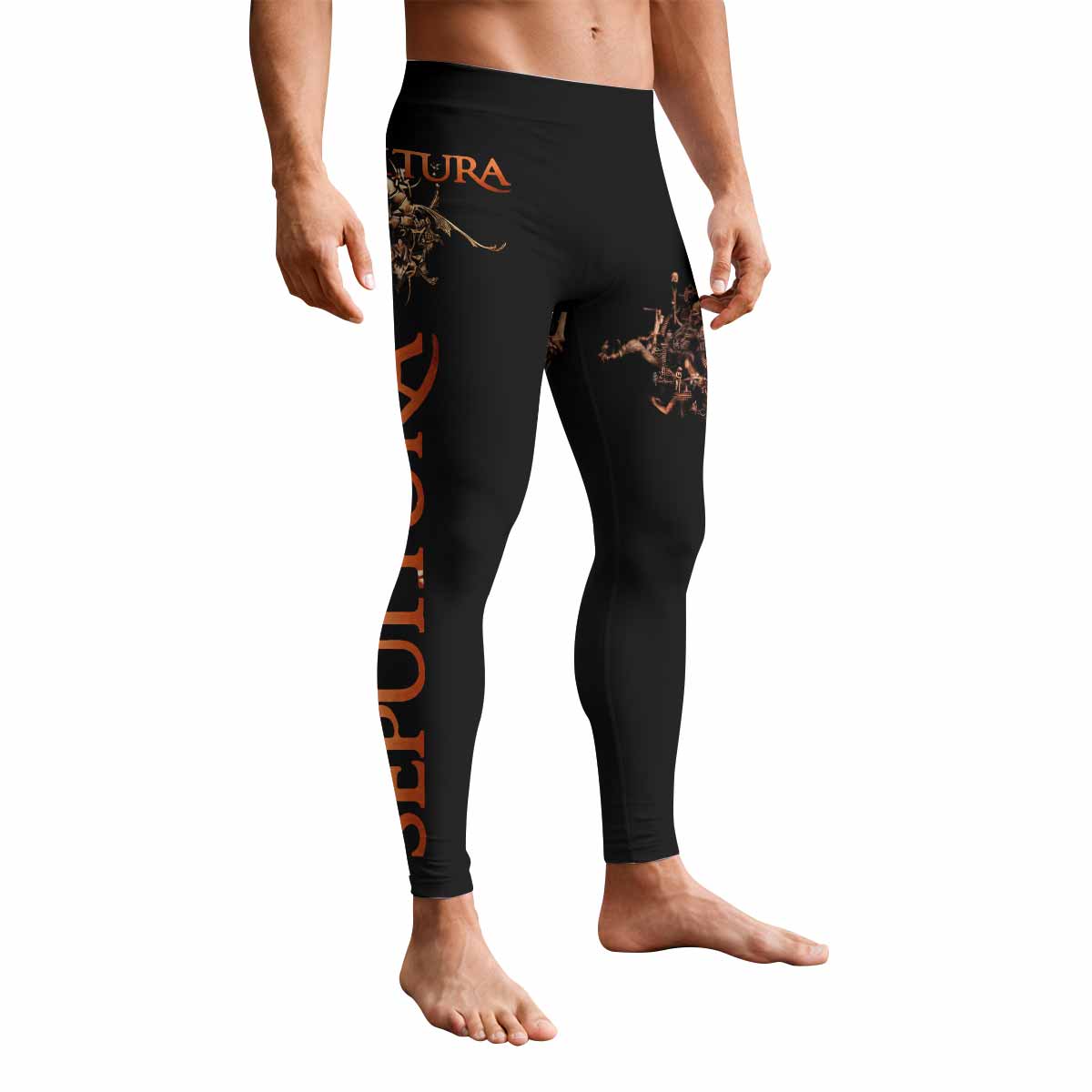 Sepultura A-Lex Men's Leggings - front view mockup