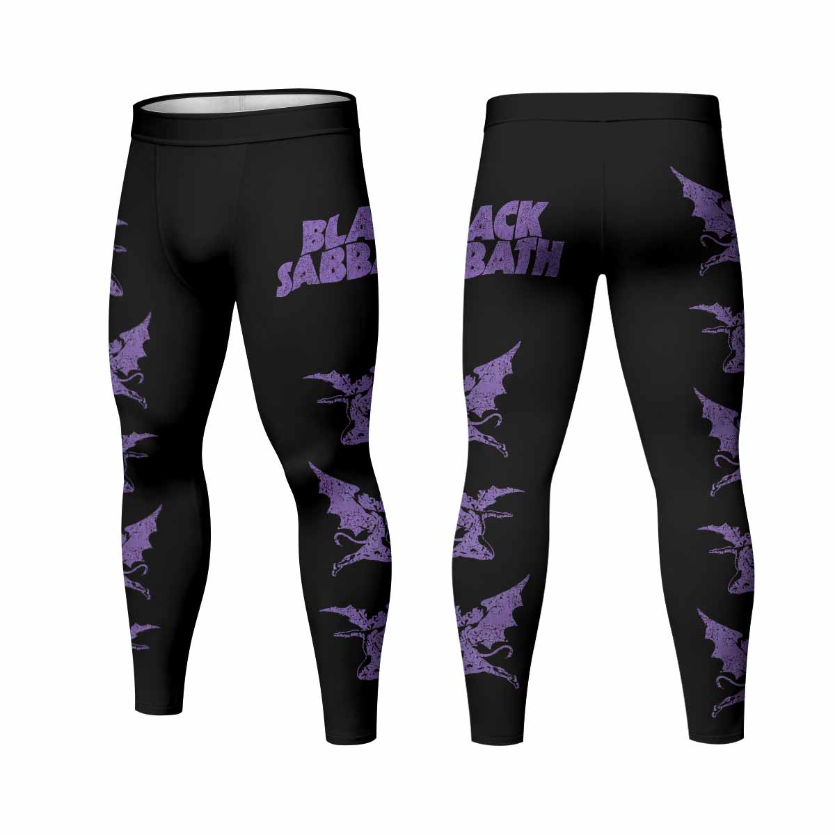 Black Sabbath Lord of This World Men's Leggings - front and back view