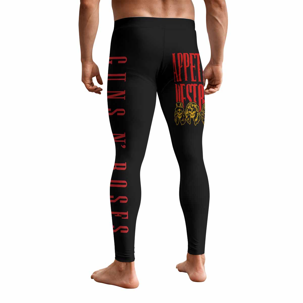 Guns N' Roses Appetite for Destruction Men's Leggings - back view mockup