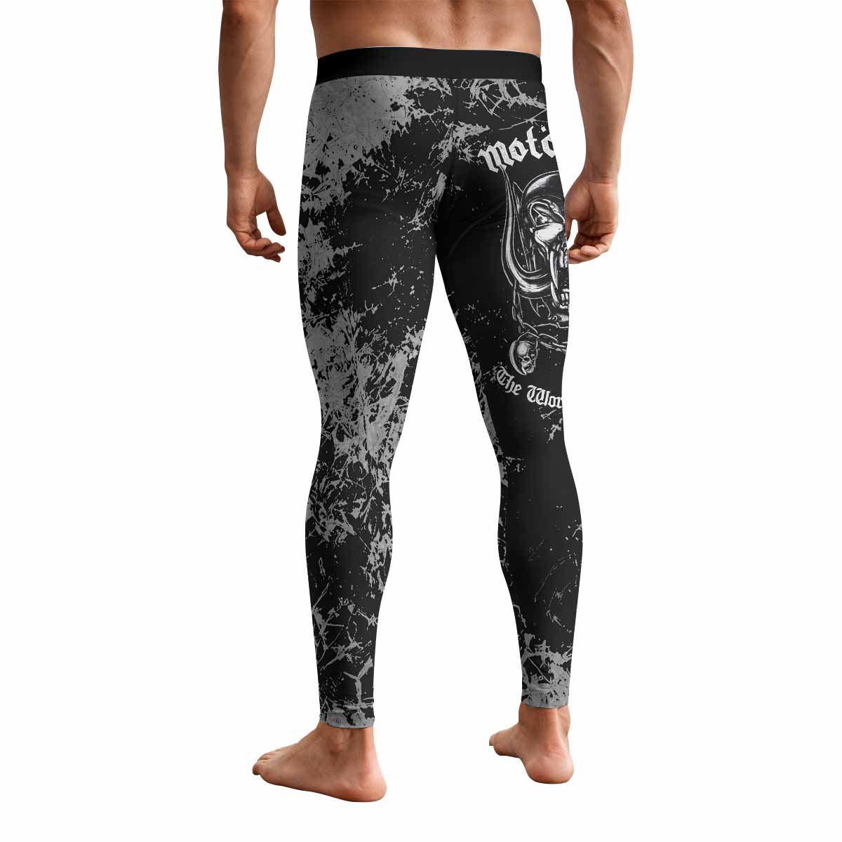 Motörhead The Wörld Is Yours Men's Leggings - back view mockup