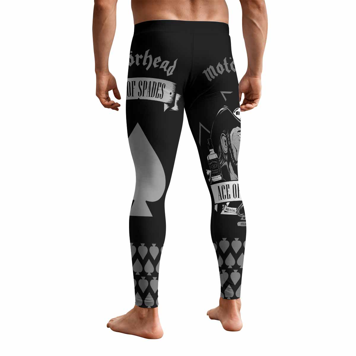 Motörhead Ace of Spades Men's Leggings - back view mockup