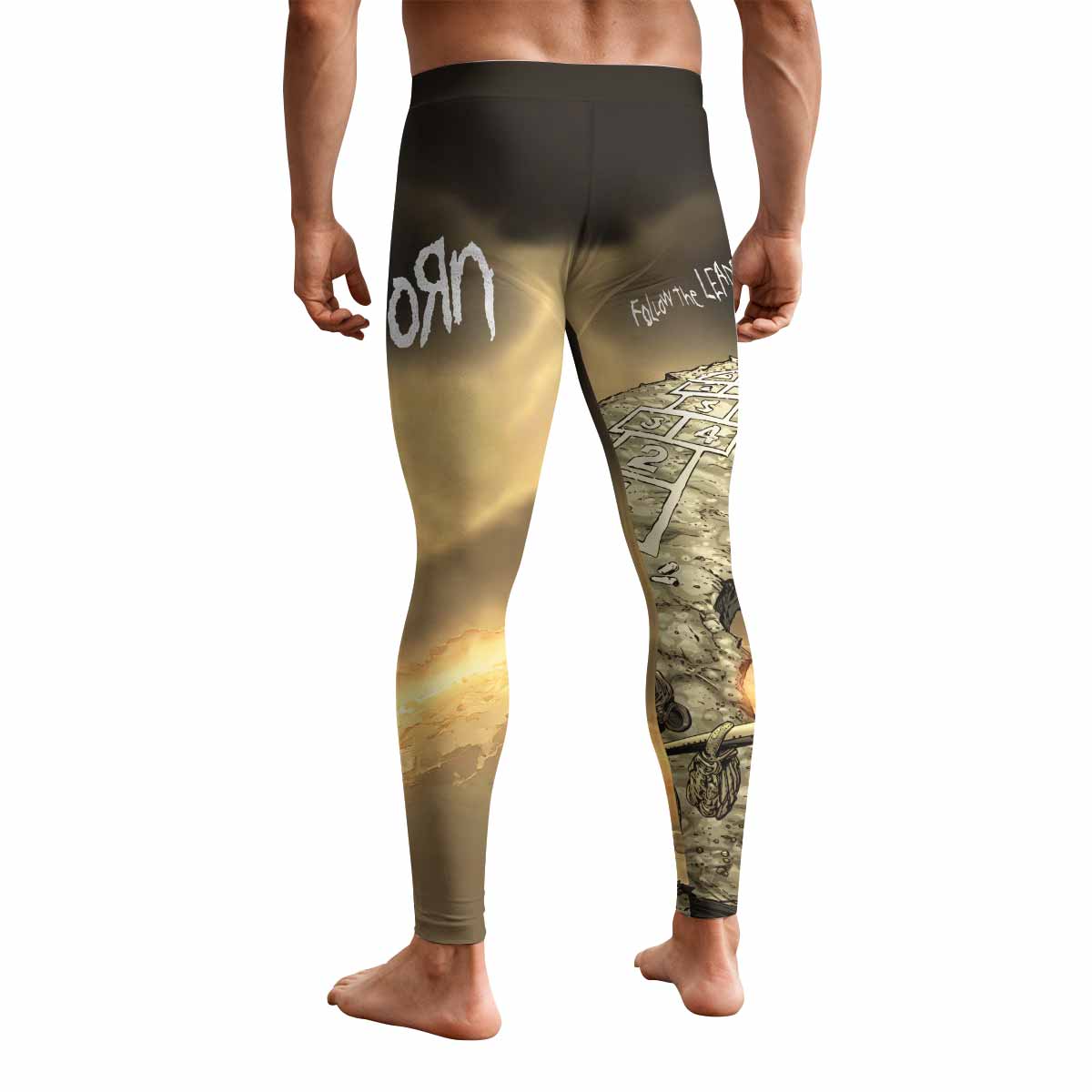 Korn Follow the Leader Men's Leggings - back view mockup
