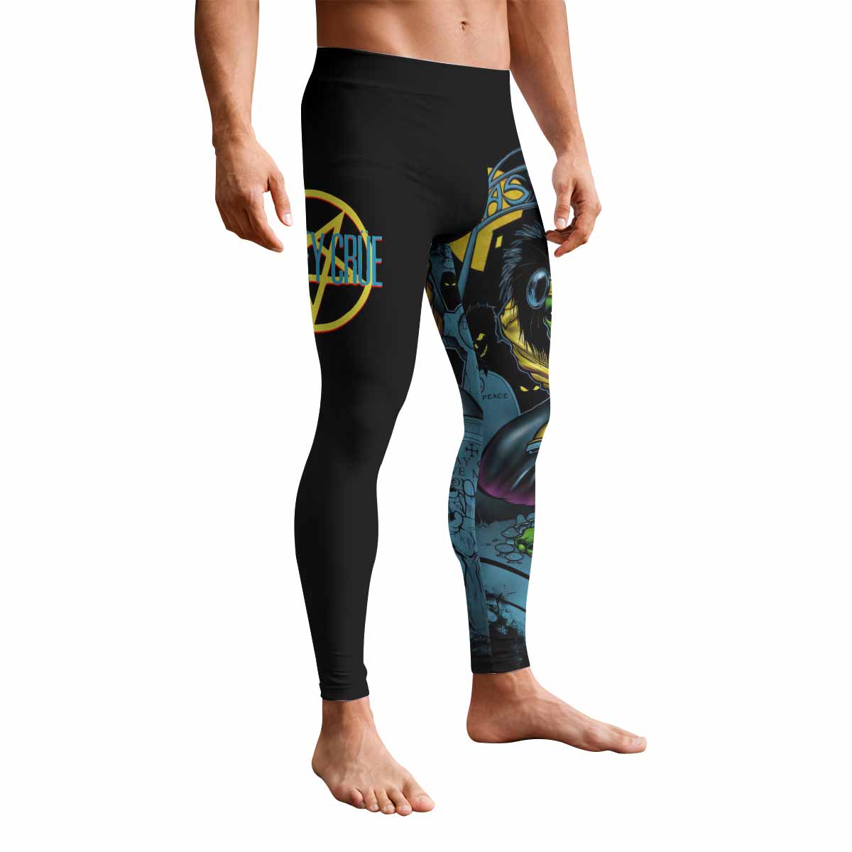 Mötley Crüe Dr. Feelgood Men's Leggings - front view mockup