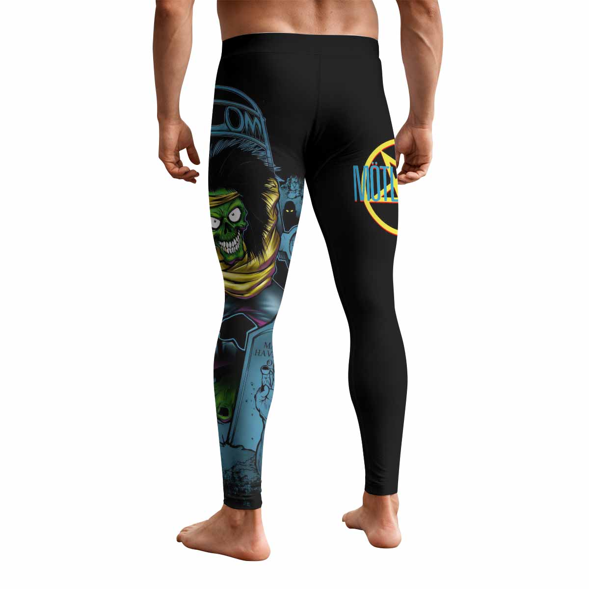 Mötley Crüe Dr. Feelgood Men's Leggings - back view mockup