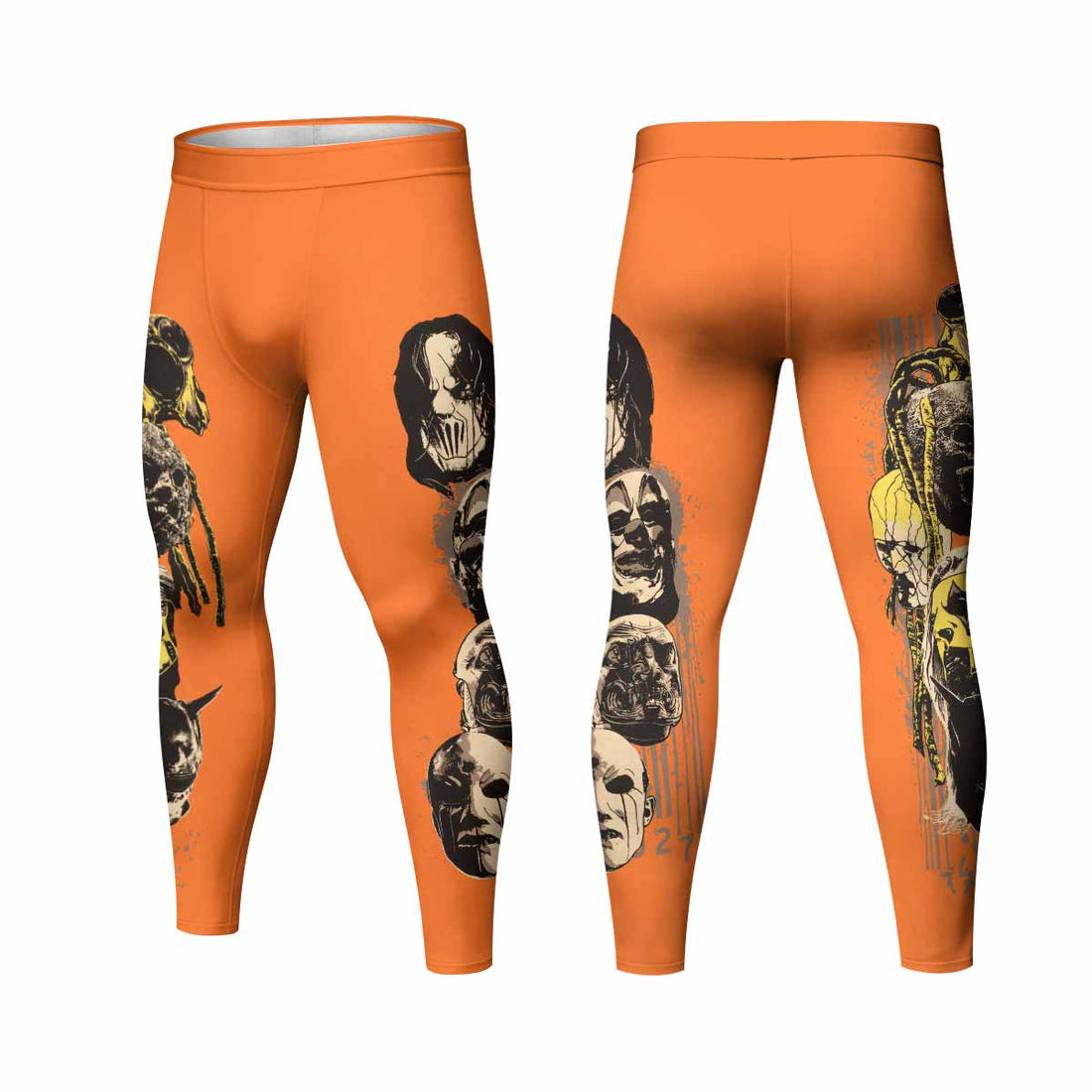 Slipknot Splatter Orange Men's Leggings - lifestyle view
