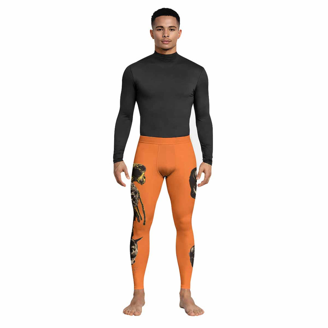 Slipknot Splatter Orange Men's Leggings - lifestyle view