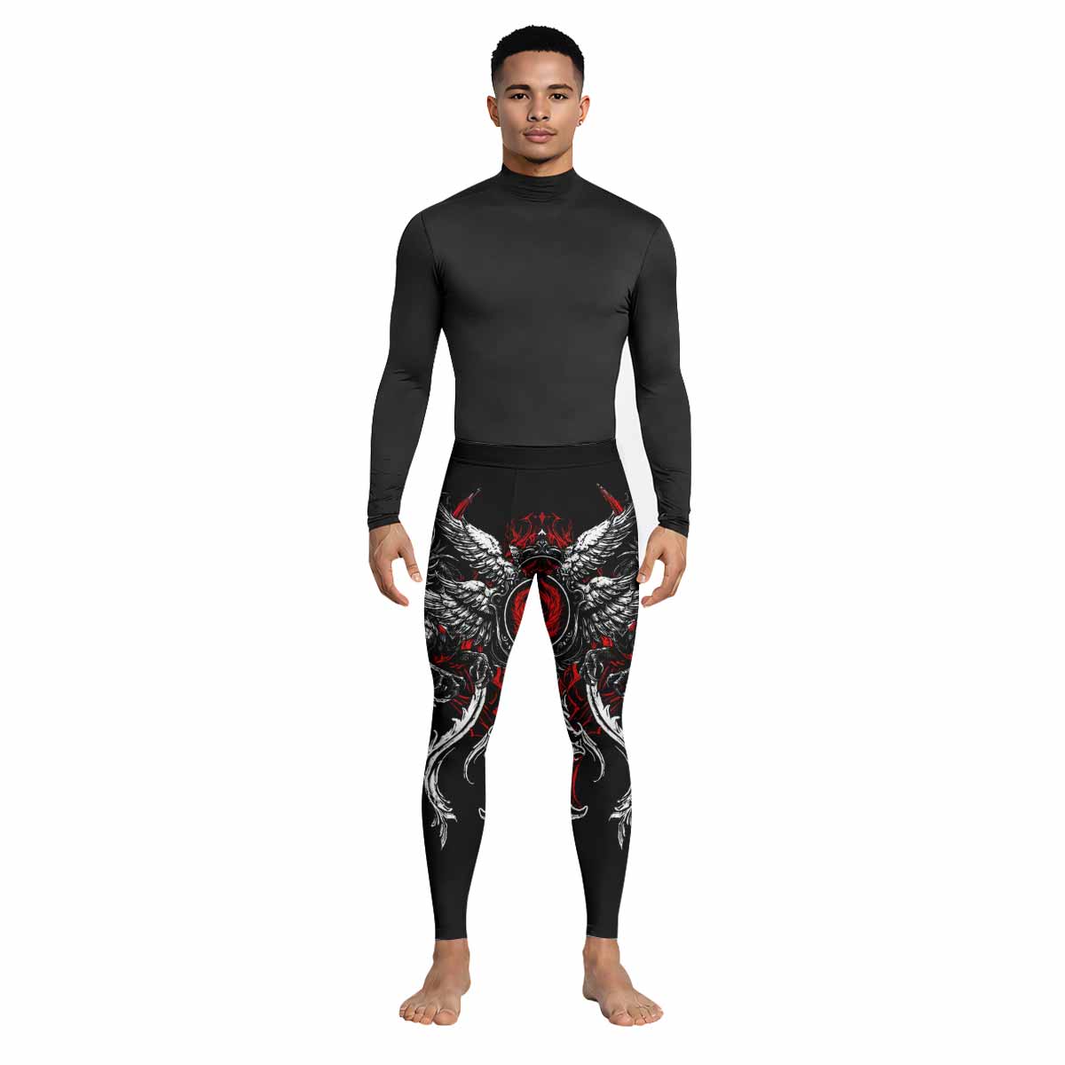 Crimson Seraphim Men's Leggings - lifestyle view