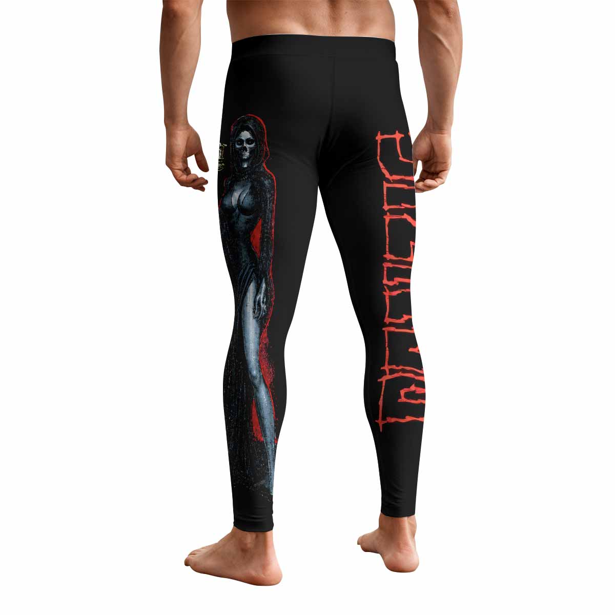 Danzig Deth Red Sabaoth Men's Leggings - back view mockup