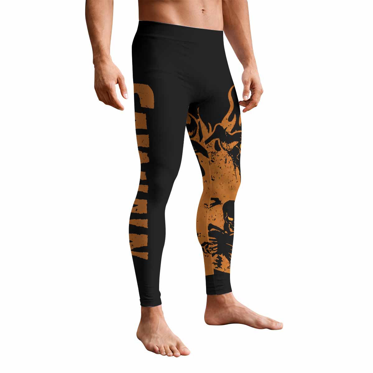 Samhain Horror Punk Men's Leggings - front view mockup
