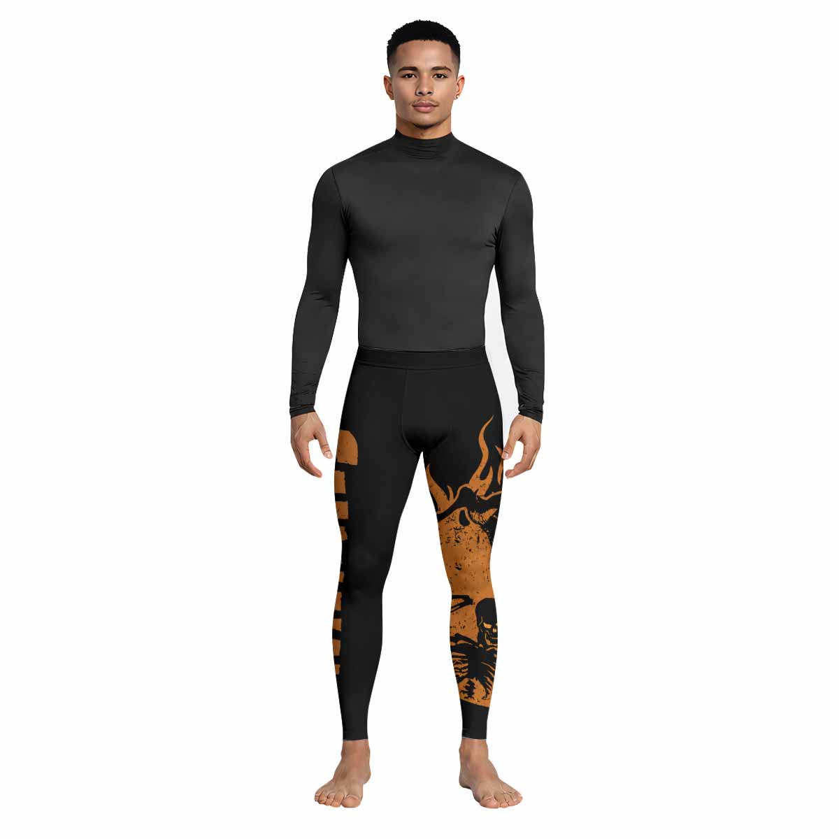 Samhain Horror Punk Men's Leggings - lifestyle view