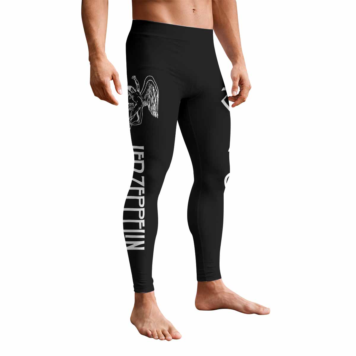 Led Zeppelin North American Tour 1977 Men's Leggings - front view mockup