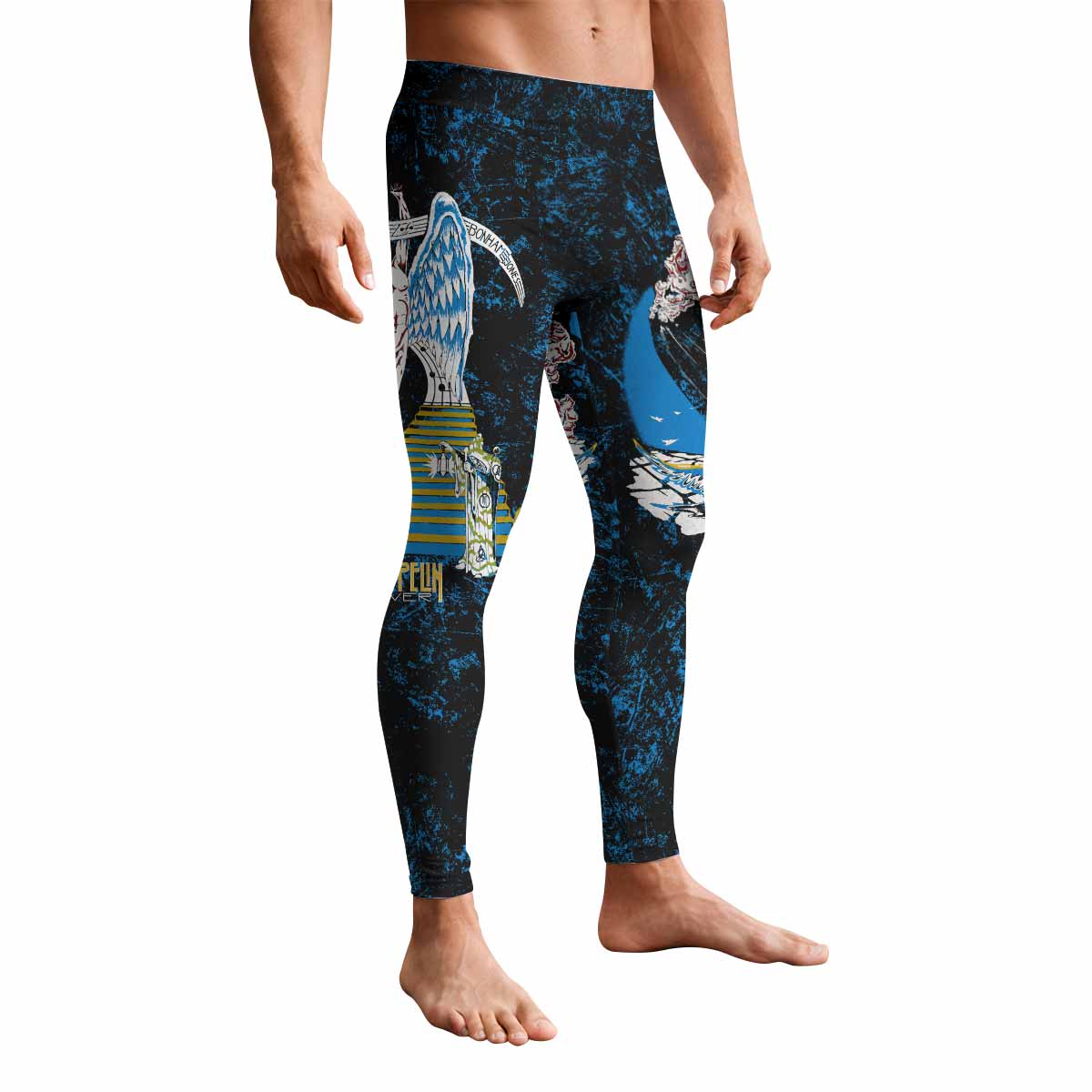 Led Zeppelin Swan Song Men's Leggings - front view mockup
