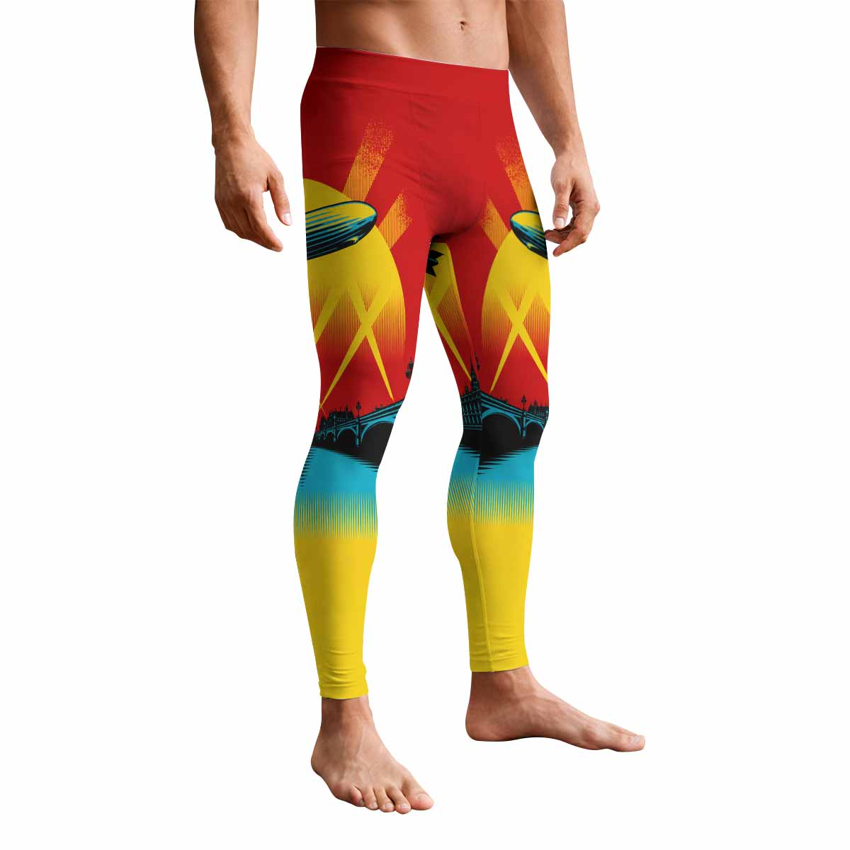 Led Zeppelin Celebration Day Men's Leggings - front view mockup