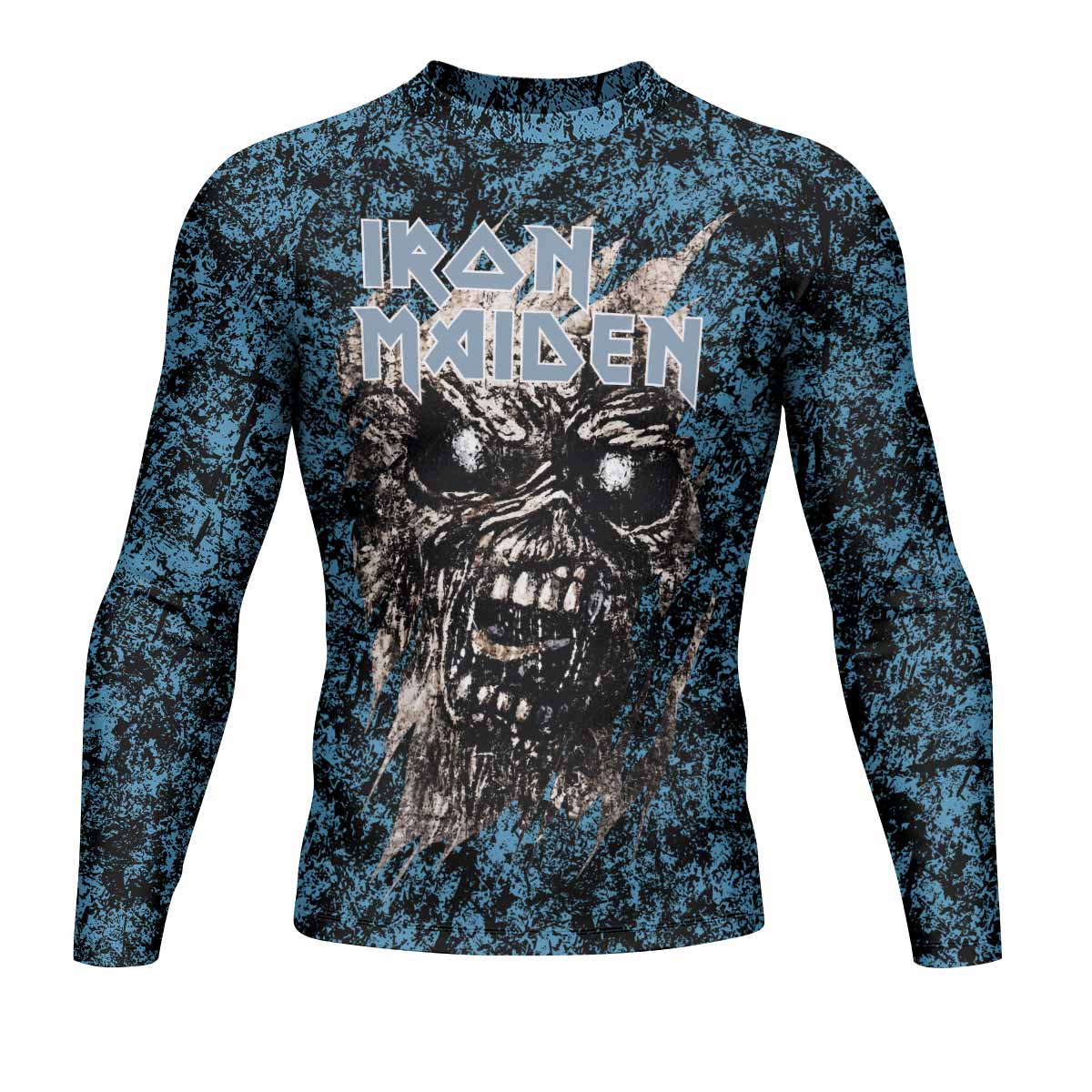 Iron Maiden Fear Reaper Eddie Men's Rash Guard Long Sleeve - front view mockup