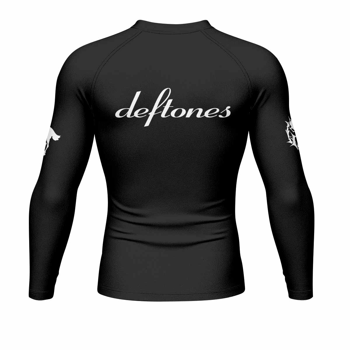 Deftones Around the Fur Men's Rash Guard Long Sleeve - back view mockup