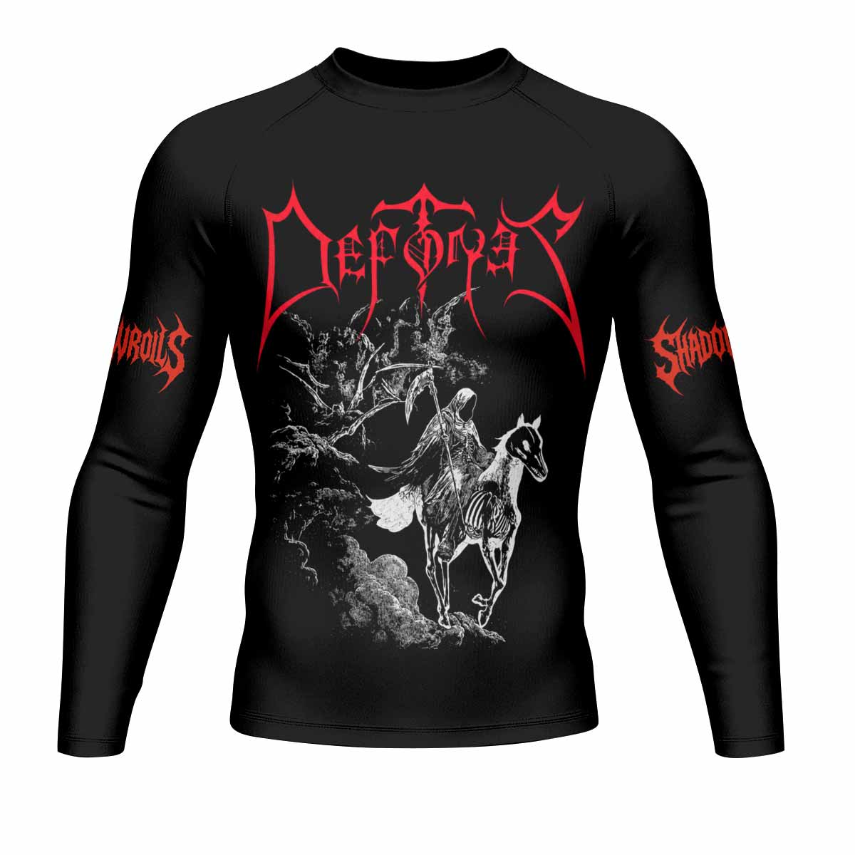 Deftones White Pony Grim Reaper Men's Rash Guard Long Sleeve - front view mockup