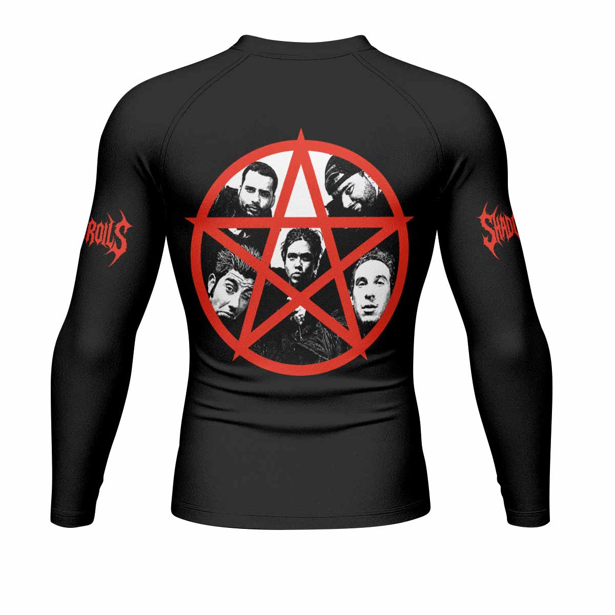 Deftones White Pony Grim Reaper Men's Rash Guard Long Sleeve - back view mockup