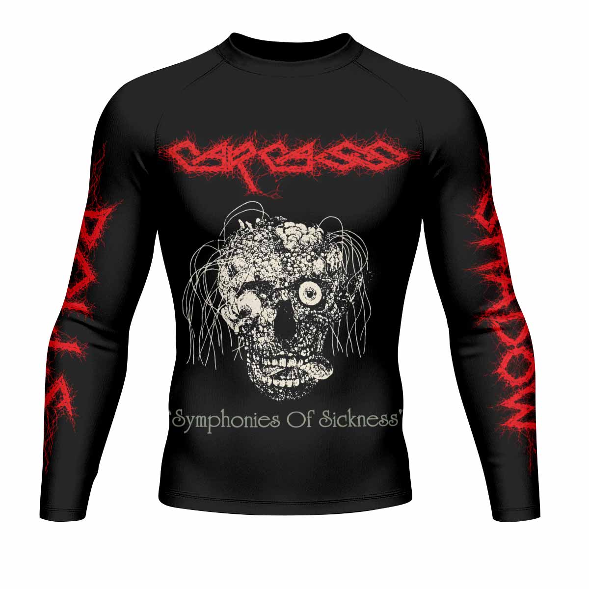 Carcass Symphonies of Sickness Men's Rash Guard Long Sleeve - front view mockup