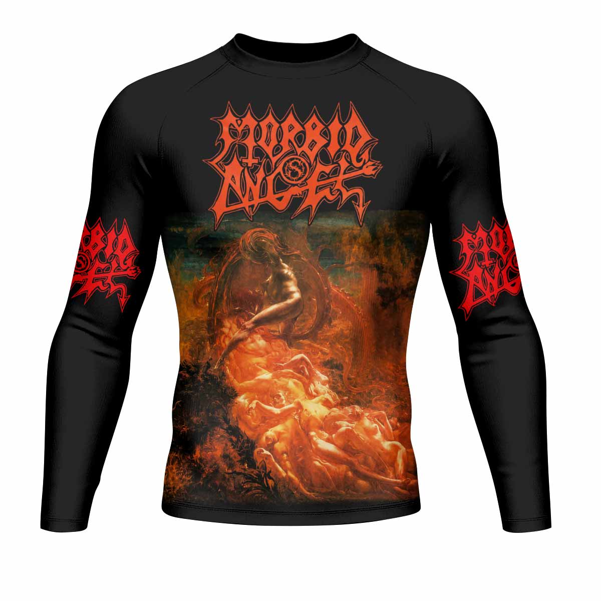Morbid Angel Altars of Madness Men's Rash Guard Long Sleeve - front view mockup