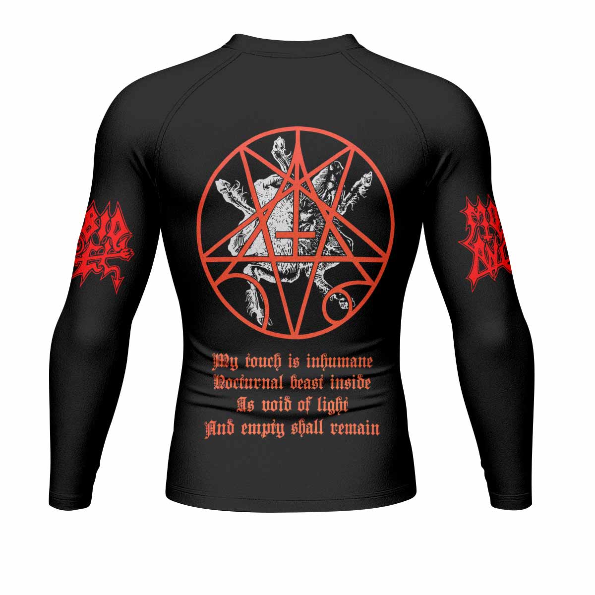Morbid Angel Altars of Madness Men's Rash Guard Long Sleeve - back view mockup