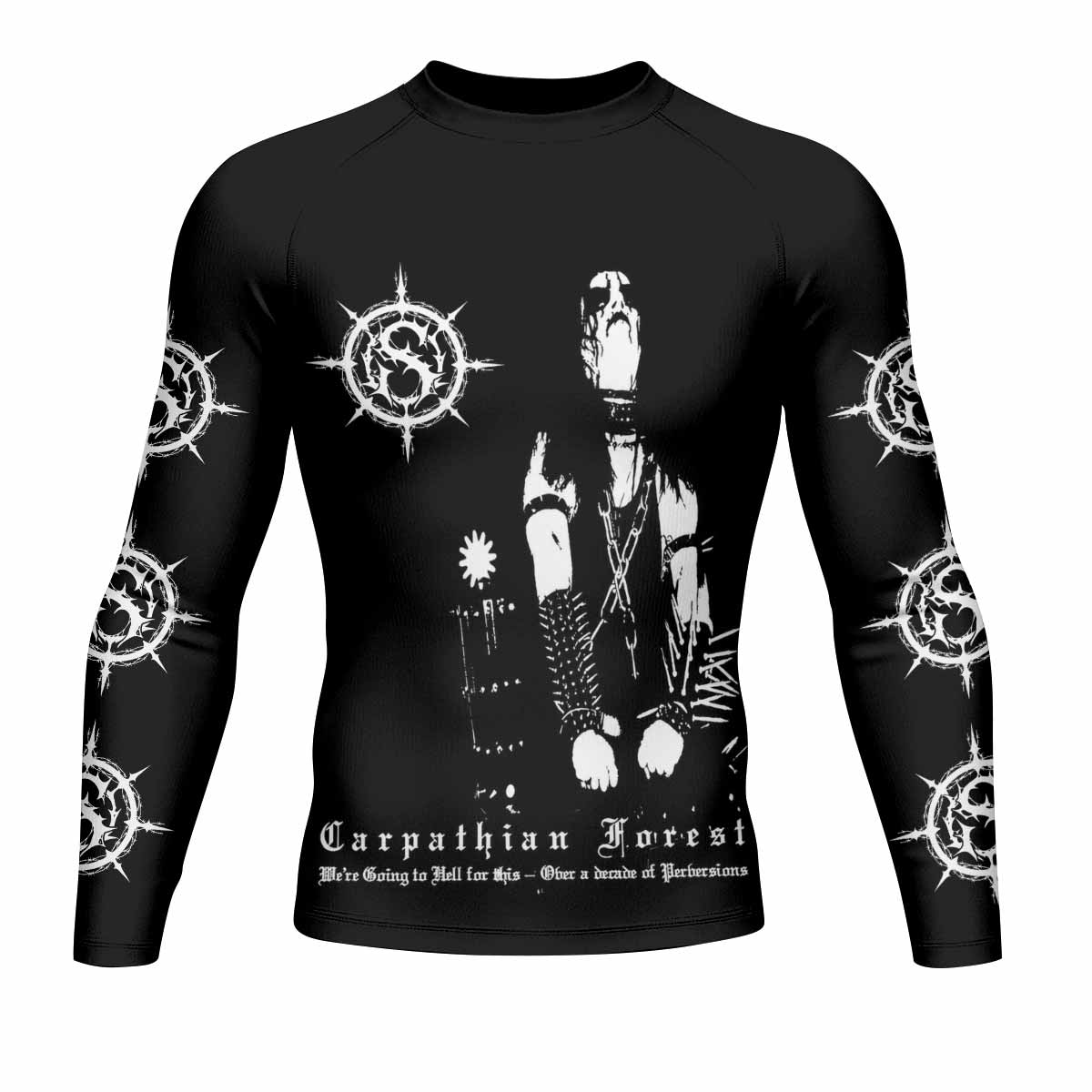 Carpathian Forest We're Going to Hell for This Men's Rash Guard Long Sleeve - front view mockup