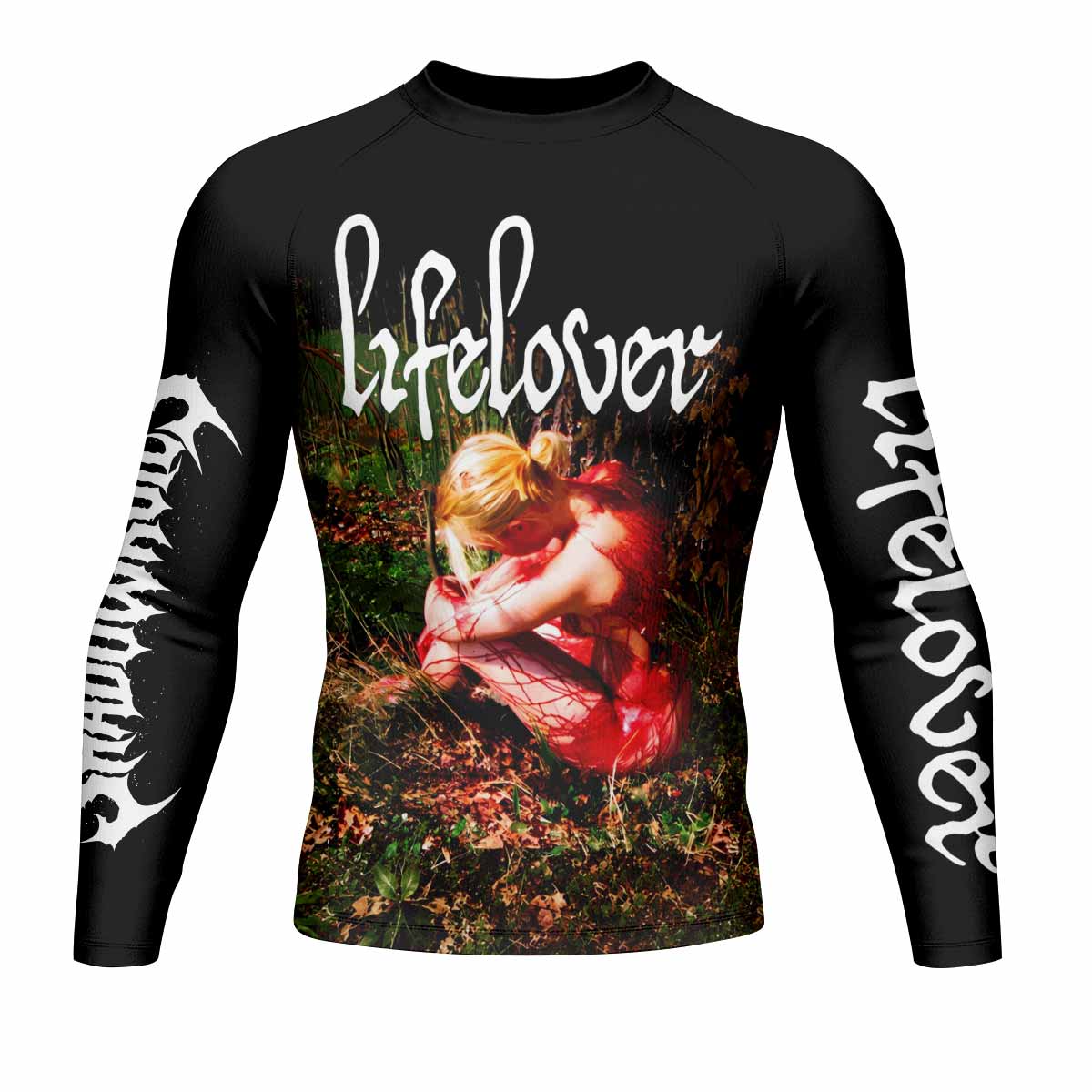 Lifelover Pulver Men's Rash Guard Long Sleeve - front view mockup