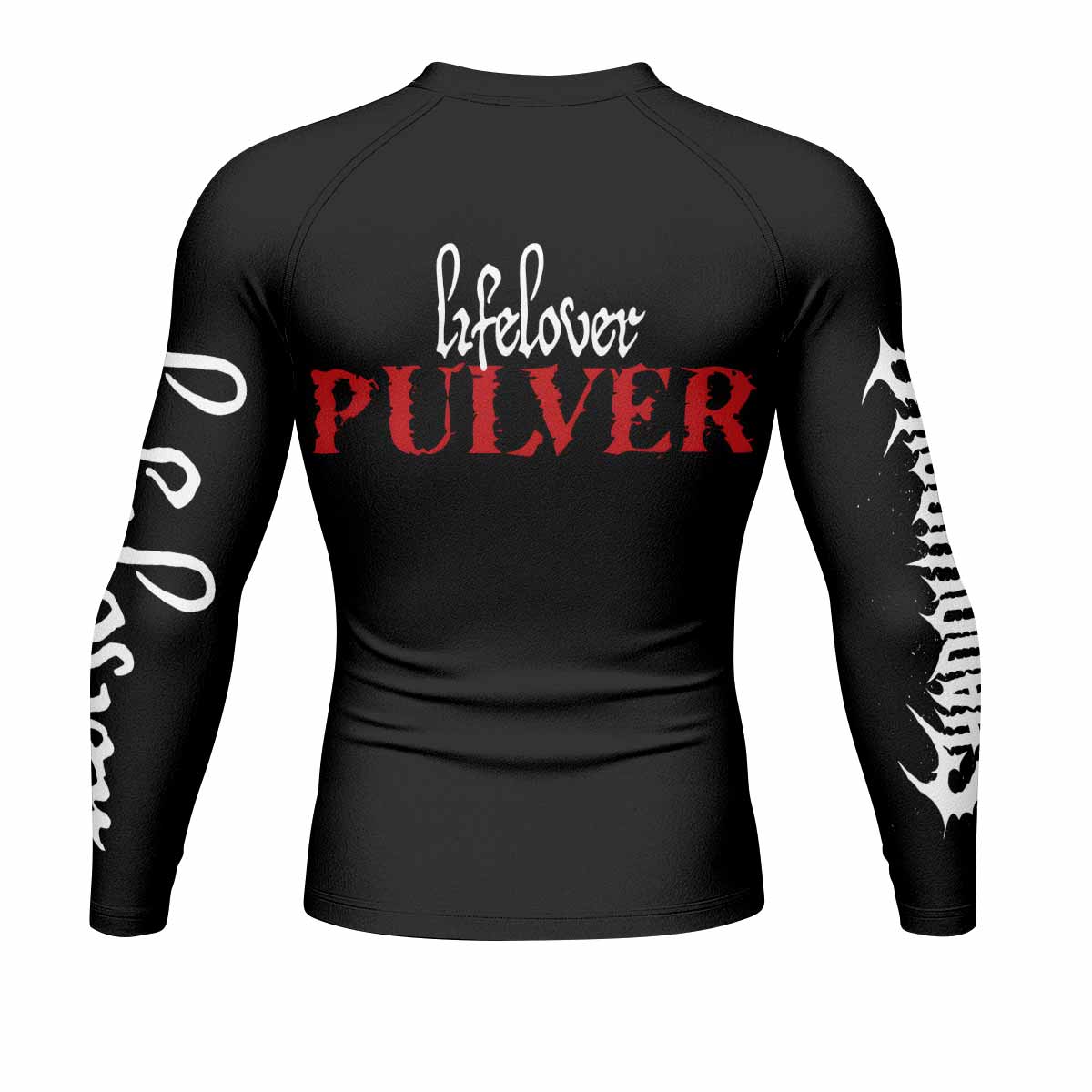 Lifelover Pulver Men's Rash Guard Long Sleeve - back view mockup