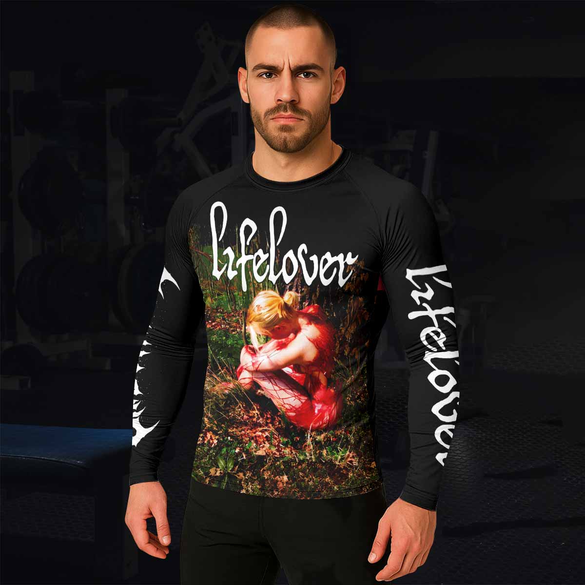 Lifelover Pulver Men's Rash Guard Long Sleeve - lifestyle view